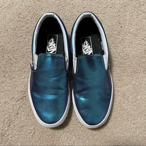 Iridescent slip on vans